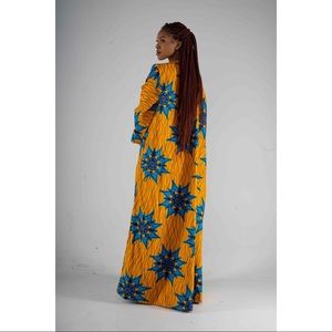 Orange Ankara Kimono